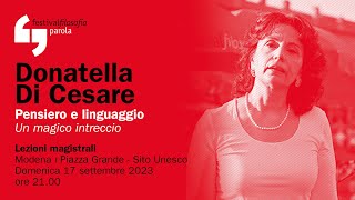 Donatella Di Cesare  Pensiero e linguaggio  festivalfilosofia 2023 [upl. by Rotow808]