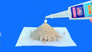 Super glue and cement Pour glue on the cement and be amazed by the result [upl. by Eiba298]