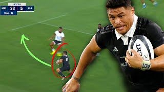 Every All Blacks try v England and Fiji Watch Caleb Clarke break ankles 😮 [upl. by Cartwell547]