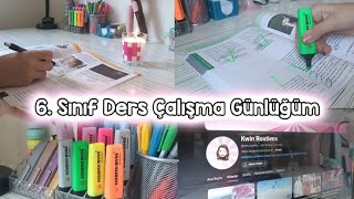 6 Sınıf Ders Çalışma Günlüğüm ✨ Sündüz And Vlog [upl. by Aistek]