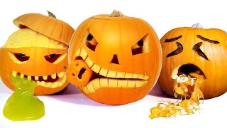 10 Awesome Halloween Pumpkin Carving Ideas [upl. by Fidela17]