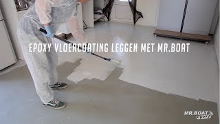 Epoxy vloercoating aanbrengen met MrBoat [upl. by Inoue]