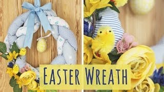 Easter wreath make a fabric wreath for Easter [upl. by Cleodell]