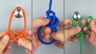 How To Tie Carrick Bend Loop Double bowline Falconers Knot [upl. by Valleau19]