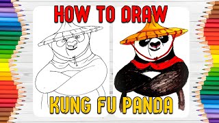 How to draw po from kung fu panda  drawing kung fu panda [upl. by Rentschler]