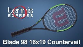 Wilson Blade 98 16x19 Countervail Tennis Racquet Review  Tennis Express [upl. by Robinette]