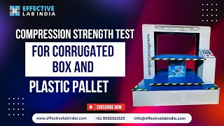 Compression Strength Test for Corrugated Box amp Plastic Pallet  Box Compression Tester [upl. by Halie409]