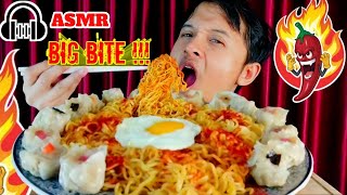 ASMR 먹방 🌶️ SPICY NOODLES WITH EGG DUMPLINGS spicynoodles asmr asmrchewingsounds asmrvideos [upl. by Waldemar]