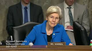 Warren Exchange on Budget Priorities  SASC Subcommittee on Personnel Hearing [upl. by Borman]