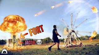 Trebuchet VS Fort Testing different projectiles [upl. by Siriso]