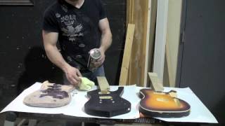 How to paint your guitar Sealer and base coat part 3 of series [upl. by Abagail]