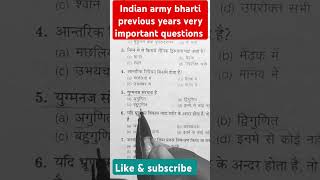 Indian army bharti previous years very important qus agniveer sscgd bsf shortvideo motivation [upl. by Anehta11]