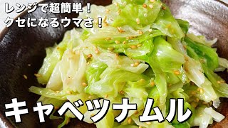 【250万回再生人気レシピ】レンジで超簡単！クセになるウマさ！蒸しキャベツナムルの作り方 [upl. by Burbank]