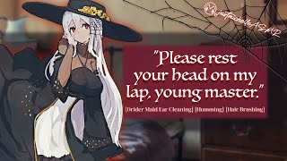 ASMR Roleplay Kitsune Skills Drider Maid Cleans Your Ears Humming Hair Brushing [upl. by Zelig]