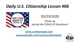 Daily USCitizenship Lessons 06 [upl. by Betty]