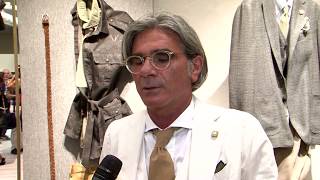 Luigi Lardini  Intervista per LA7 Italian Fashion Show Preview SS18 Pitti92 [upl. by Adnuhsat]