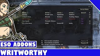 Writhwrothy  ESO Addon Spotlight  Elder Scrolls Online Best Addons [upl. by Giliane]