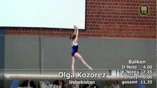 Olga Kozorez  Pre Olympic Youth Cup 2012  Kunstturnen AK 1213 [upl. by Enniotna]