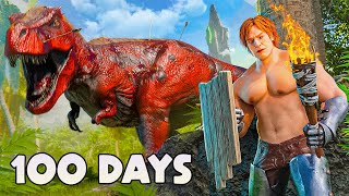 I Spent 100 Days In ARK Survival Ascended The Island [upl. by Reider]