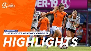 Highlights Duitsland  Vrouwen onder 19 2572019 Halve finale EK [upl. by Ogu]