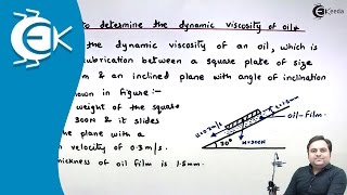 Problem to Determine Dynamic Viscosity of Oil  Properties of Fluid  Fluid Mechanics 1 [upl. by Angie]