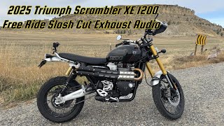 2025 Triumph Scrambler 1200 XE  Exhaust Sound Free Ride [upl. by Vacla]