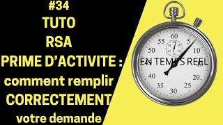 MICROENTREPRISE  34 TUTO RSAPrime d’activités comment remplir CORRECTEMENT votre demande [upl. by Hyozo493]