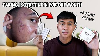 TAKING ISOTRETINOIN FOR ONE MONTH  ONE MONTH UPDATE  ISOTRETINOIN JOURNEY Acnetrex amp Accunex [upl. by Airad832]