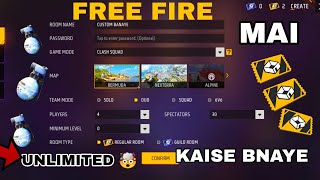 Custom Kaise Banate Hain 😱💯 l Free Fire Mein Custom Kaise Banaen l How To Create Custom In Free Fire [upl. by Tierza]