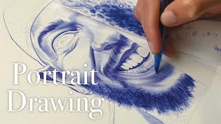 Easy PEN Portrait Drawing Tips [upl. by Bonnie975]