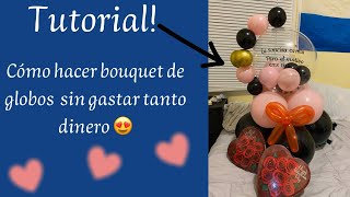 Como hacer bouquet de globos como hacer arreglo de globos decoración con globos [upl. by Lama501]