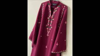 Beautiful Hand Embroidery DesignsHaath ki Karai Stylish Dress with Easy Hand Embroidery [upl. by Haze944]