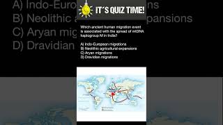 Which ancient human migration event is associated with the spread of haplogroup M in India [upl. by Charil712]