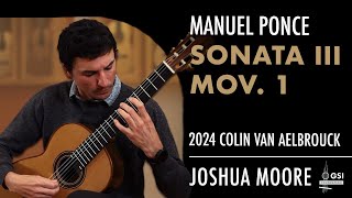 Manuel Ponces quotSonata III Allegro Moderatoquot played by Joshua Moore on a 2024 Colin van Aelbrouck [upl. by Sewellyn]