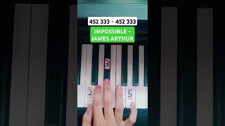 Impossible  James Arthur Piano Tutorial impossible jamesarthur shorts [upl. by Cartwright]