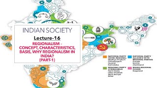 Indian Society  Regionalism  Concept Characteristics Basis Why Regionalism in India Part1 [upl. by Bannister]