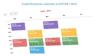 EventScheduler calendar in aspnet MVC application [upl. by Rillis430]