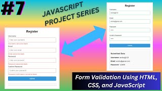 Form Validation Using HTML CSS and JavaScript 7 [upl. by Fidelity226]