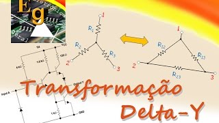 Circuitos Elétricos 9  Transformação Triângulo Estrela Delta ⇌ Y [upl. by Standush]