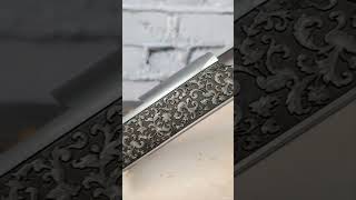 Deep relief laser engraving 2sided filigree on SpringfieldArmoryInc 1911 gun slide [upl. by Llien658]