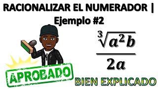 Como racionalizar el numerador con raíz cubica paso a paso [upl. by Mcknight452]