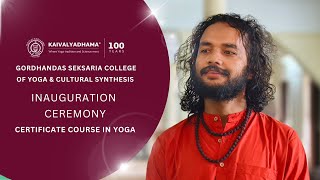 Inauguration  Certificate Course in Yoga Course Aug  Sep 2024 kdham100 [upl. by Dnyletak423]