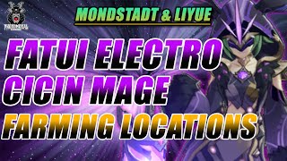 Fatui Electro Cicin Mage All Farming Locations Detailed Guide  Mondstadt amp Liyue  Genshin Impact [upl. by Dlawso172]