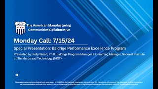 Special Presentation NIST Baldrige Performance Excellence Program [upl. by Rafael]