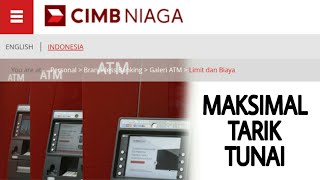 Limit Tarik Tunai di Atm  Bank CIMB Niaga [upl. by Akimahs778]