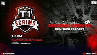 T1 SCRIMS  PUNISHER ESPORTS  PSE PUNISHERESPORTS bgmi [upl. by Yesnil]