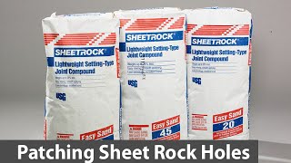 Patching Holes in Sheet Rock Fast Drywall Patching Hacks [upl. by Wooster]