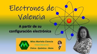 ELECTRONES DE VALENCIA A partir de su configuración electrónica [upl. by Plotkin]