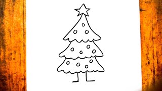 Kolay Yılbaşı Ağacı Nasıl Çizilir Çizim Saati Art Basit Çizimleri How To Draw Easy Christmas Tree [upl. by Lorilyn]