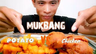 Potato Fries and Chicken Fried  eat by Laiheing Cooking [upl. by Garihc]